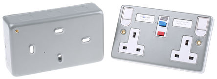 Theben / Timeguard - TFA07M - Theben / Timeguard Tripfast ϵ BS ˜ 13A yɫ  RCD  TFA07M, N_P, 2M 30mA,  147mm  87mm, 230V ac		