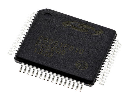 Silicon Labs - C8051F010-GQ - Silicon Labs C8051F ϵ 8 bit 8051 MCU C8051F010-GQ, 20MHz, 32 kB ROM W, 256 B RAM, TQFP-64		