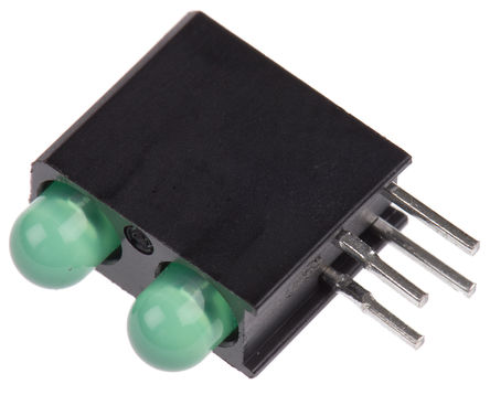 Dialight - 553-0122F - Dialight 553-0122F Gɫ ֱ LED ָʾ, 45 , 2 LED, 3 V, ͨװb		