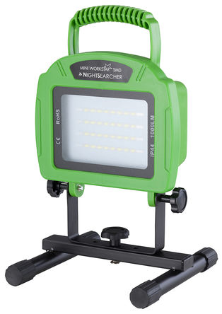 Nightsearcher - NSMINIWORKSTAR - Nightsearcher MINI WORKSTAR SMD ϵ 10 W IP54 LED  NSMINIWORKSTAR, 32 LED, 10 m䷶, 3.7 V, 210 x 210 x 350 mm		