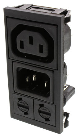 Bulgin - BZV09/Z0000/04 - Bulgin Ƕʽ C13C14 IEC ^ BZV09/Z0000/04, Ӷ˽, ~10A, 250 V 		