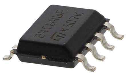 STMicroelectronics - M24C64-WMN6P - STMicroelectronics M24C64-WMN6P  EEPROM 惦, 64kbit,  - I2Cӿ, 900ns, 2.5  5.5 V, 8_ SOICb		