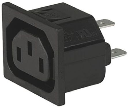 Schurter - 4723.0000 - Schurter Ƕʽ C13 IEC ^ 4723.0000, Ӷ˽, ~15A, 250 V 		