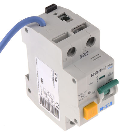 Eaton - PKNM-6/1N/B/003-PT - Eaton  ϵ 1+NO B סլ RCBO, PKNM-6/1N/B/003-PT, 6A, 10 kA·		