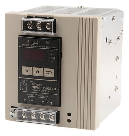 Omron - S8VS-24024B - Omron 240W _Pģʽ DIN ܉尲bԴ S8VS-24024B, 80%Ч, 264V acݔ, 10Aݔ, 24V dcݔ 24V dc/		