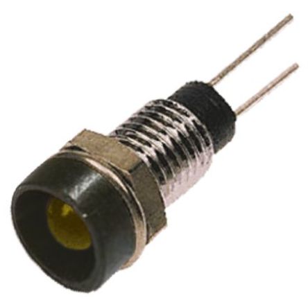 Bulgin - DX1117/YL - Bulgin DX1117/YL 4 mm  Sɫ LED ָʾ, Ӷ, 6.1mmb׳ߴ, 2 V		
